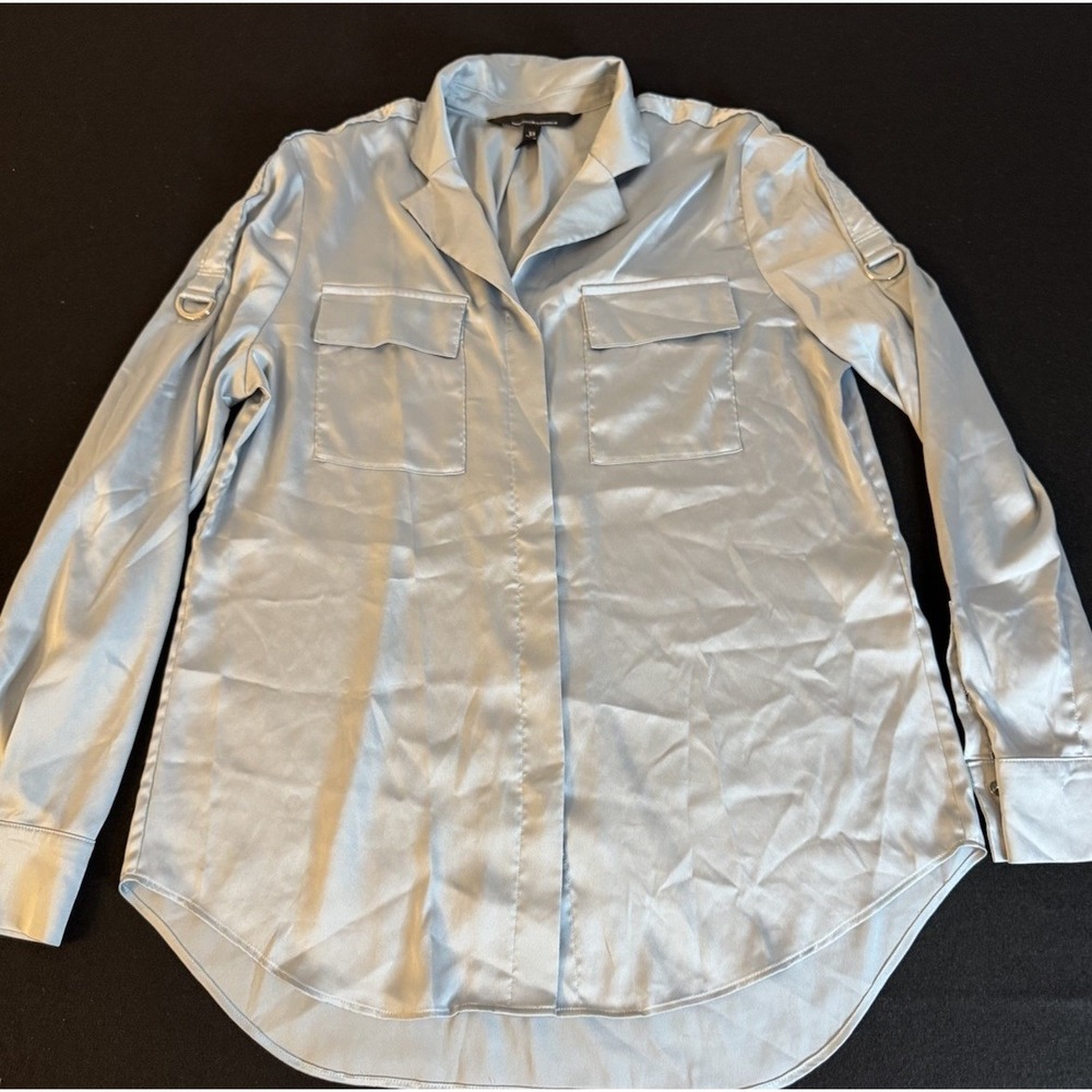 WHBM Button Up LS Dress Blouse Size XS/ Classic ( See Description)